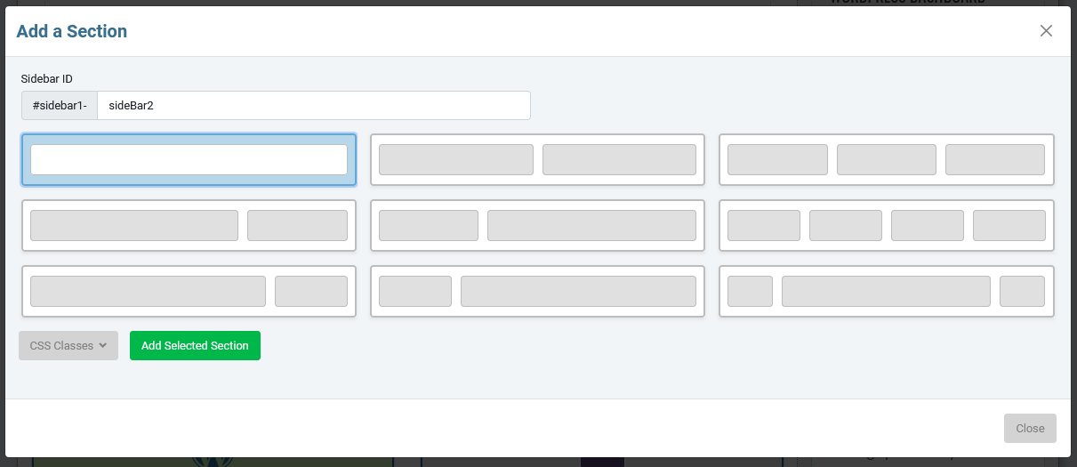 Add a Section pane
